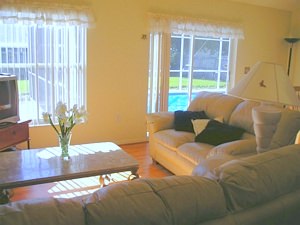 French doors in family area